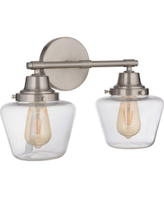 Essex 2-Light Bath Vanity Light Brushed Polished Nickel