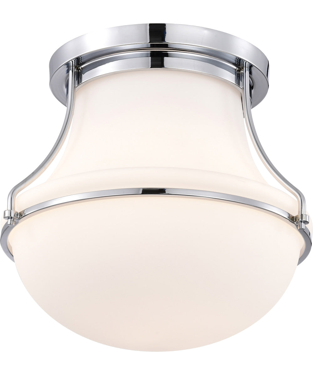 Valdora 1-Light Close-to-Ceiling Polished Nickel