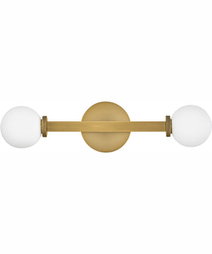 Audrey 2-Light Two Light Vanity in Heritage Brass