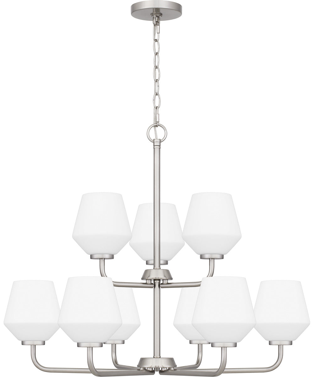 Nielson 9-light Chandelier Brushed Nickel