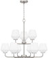 Nielson 9-light Chandelier Brushed Nickel