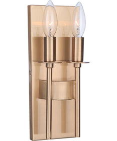 Larrson 2-Light Wall Sconce Satin Brass