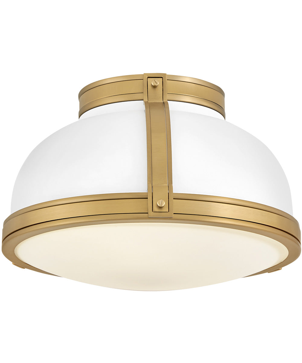 Barton 2-Light Medium Flush Mount in Matte White