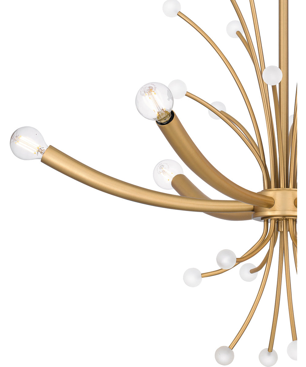 Kiera 6-light Chandelier Brushed Weathered Brass