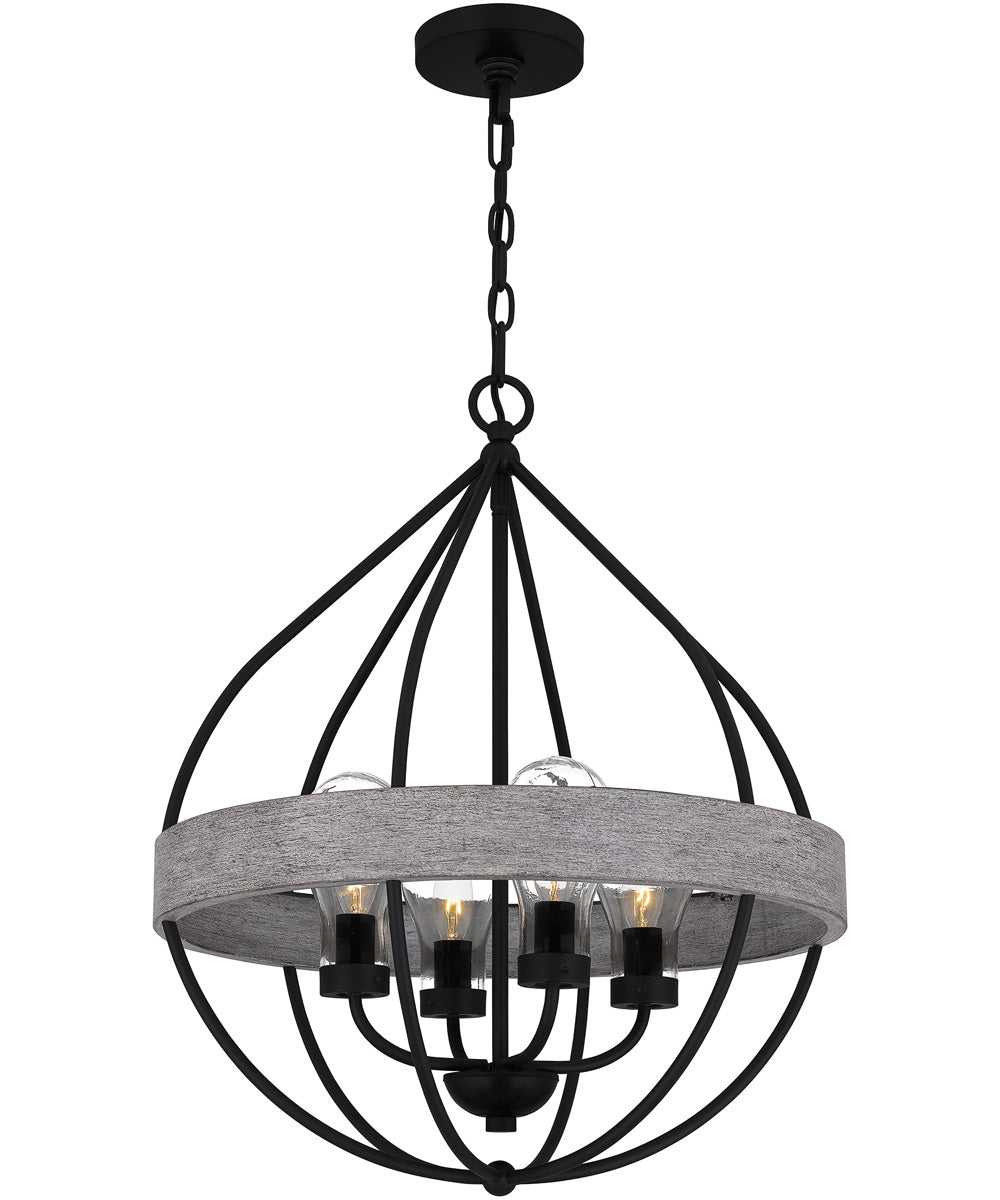 Tansy 4-light Pendant Matte Black