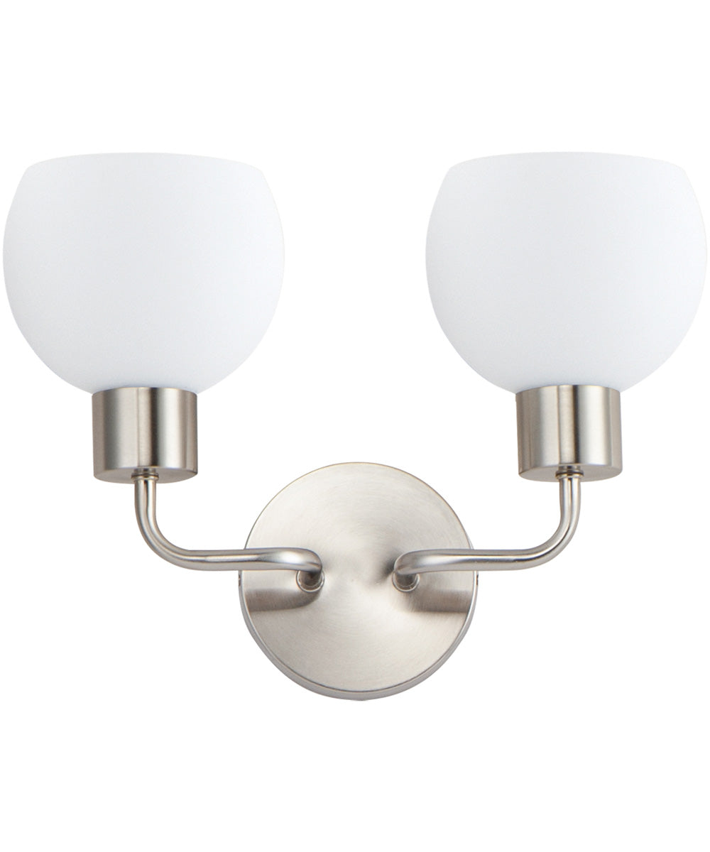 Coraline 2-Light Wall Sconce Satin Nickel