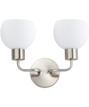 Coraline 2-Light Wall Sconce Satin Nickel