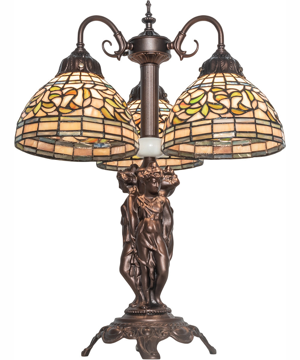 23" High Tiffany Turning Leaf Table Lamp