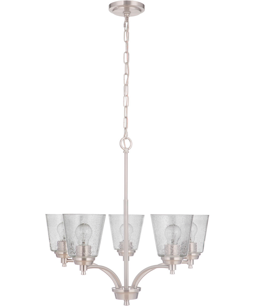 Tyler 5-Light Chandelier Brushed Polished Nickel