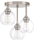 Glenda 3-Light Semi Flush Brushed Nickel