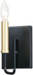 5"W Sullivan 1-Light Wall Sconce Black / Gold