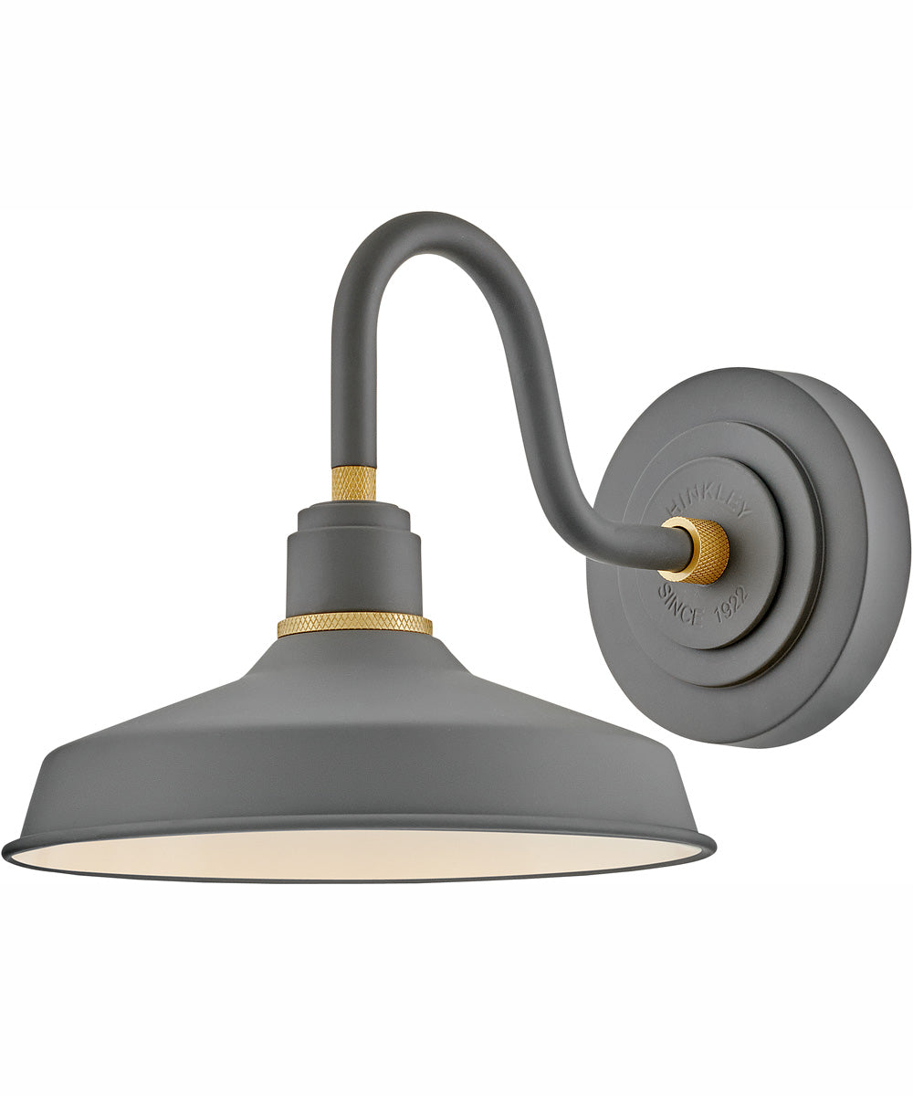 Foundry Classic 1-Light Small Gooseneck Barn Light in Dark Matte Grey