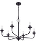 Jolenne 6-Light Chandelier Flat Black