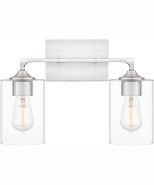 Prescott Medium 2-light Bath Light Brushed Nickel