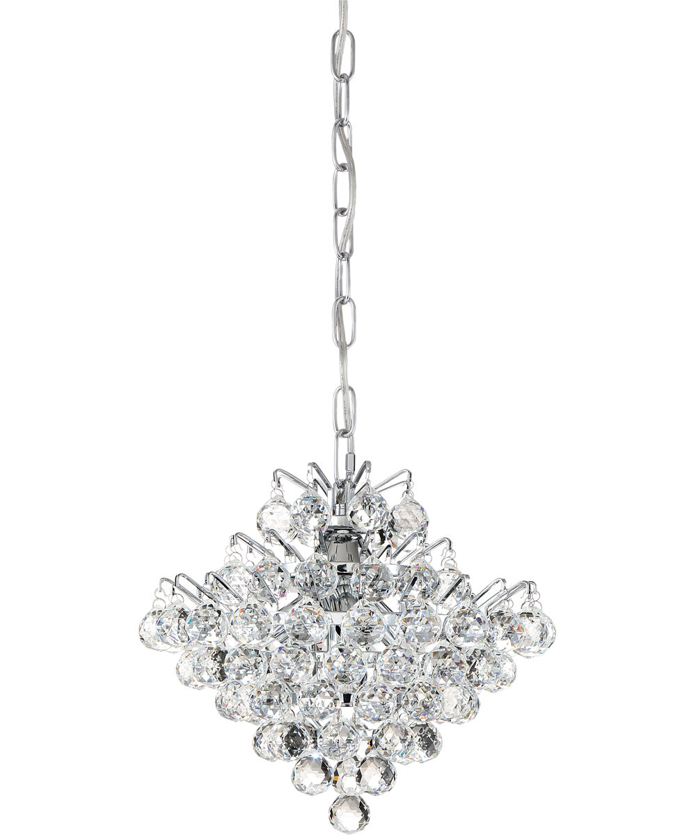 Bordeaux Small 4-light Flush Mount Polished Chrome