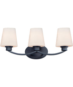 22"W Shelter 3-Light Bath Vanity Black