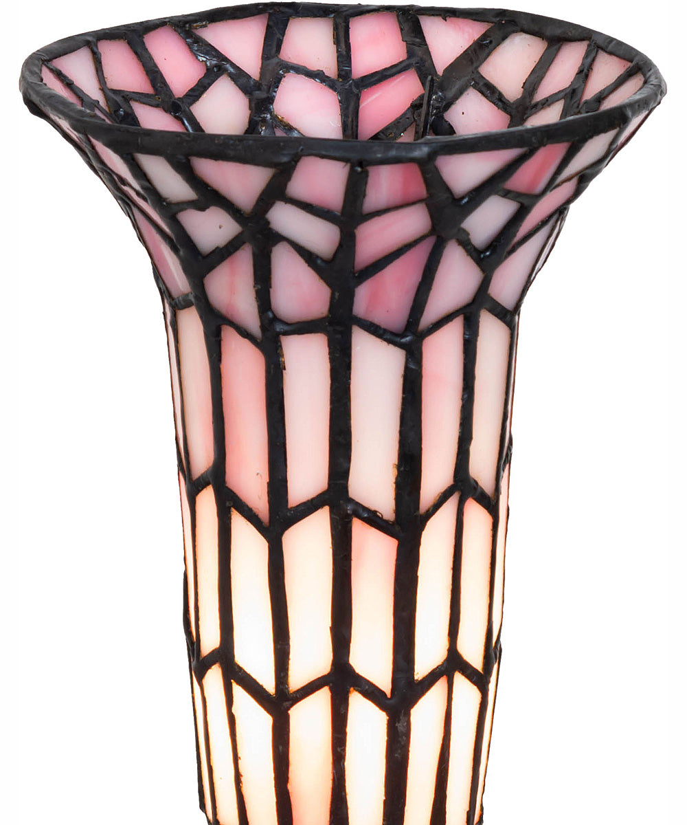 8" High Stained Glass Pond Lily Victorian Accent Lamp