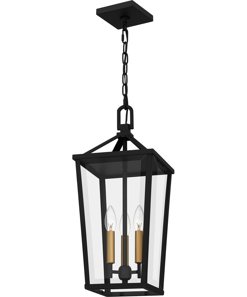 Hull Large 3-light Outdoor Pendant Light  Coastal Armour Aluminum Matte Black