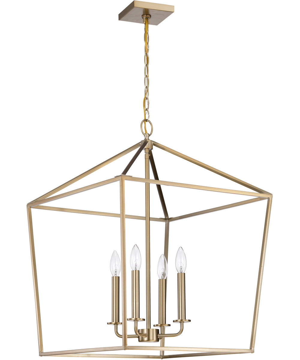 Emma 4-Light Pendant Burnished Brass
