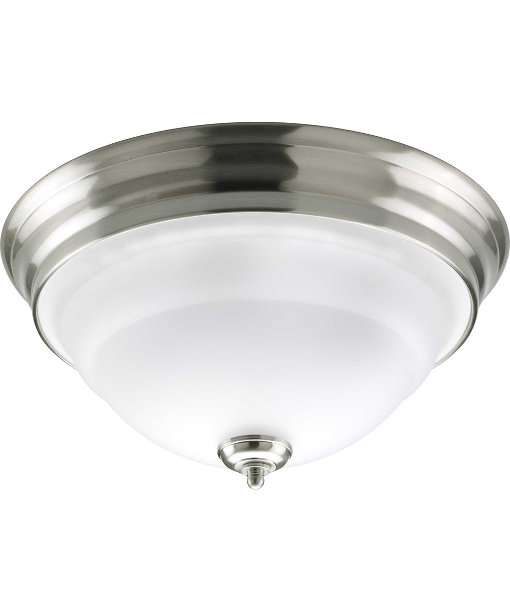 Torino 2-Light 14-5/8" Close-to-Ceiling Brushed Nickel