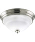 Torino 2-Light 14-5/8" Close-to-Ceiling Brushed Nickel