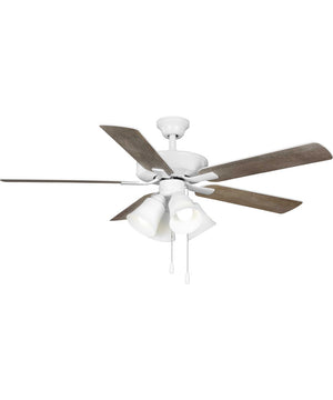 AirPro 52 in. 5-Blade Transitional Ceiling Fan with Light White