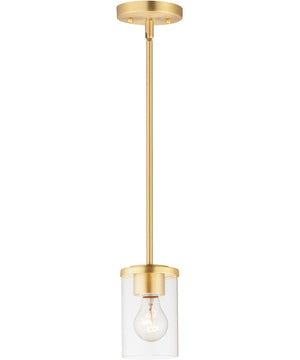 Corona 1-Light Mini Pendant Satin Brass