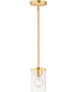 Corona 1-Light Mini Pendant Satin Brass
