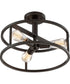 New Harbor 3-light Semi Flush Mount Western Bronze