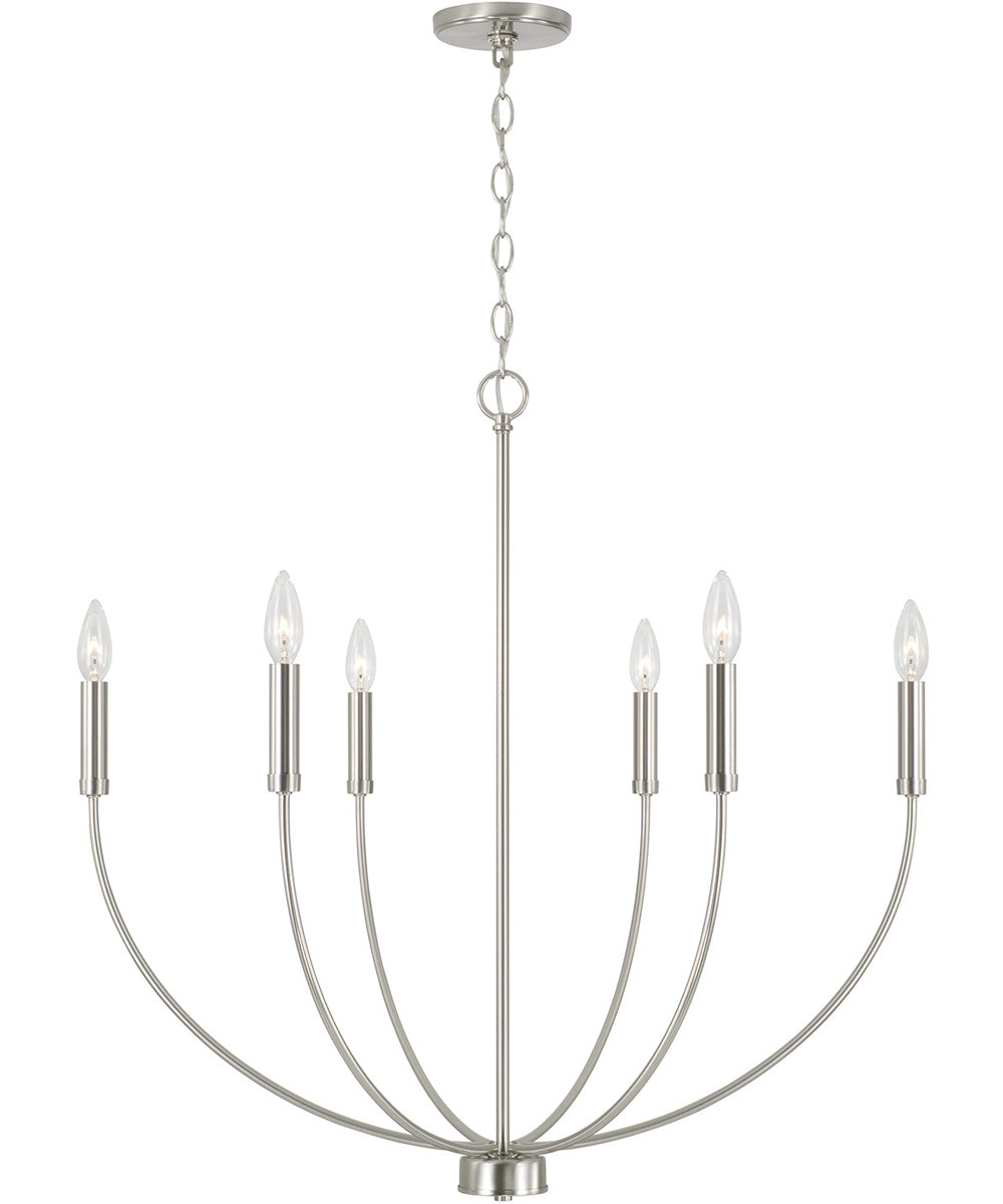 Ansley 6-Light Chandelier Brushed Nickel