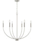 Ansley 6-Light Chandelier Brushed Nickel
