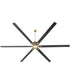 120" Zeus Patio Ceiling Fan Aged Brass