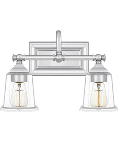 Nicholas Medium 2-light Bath Light Polished Chrome