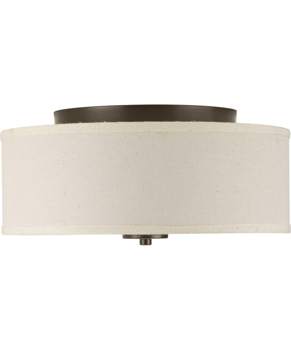 Inspire 2-Light 13" Flush Mount Antique Bronze