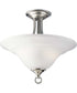 Trinity 2-Light 16" Semi-Flush Brushed Nickel