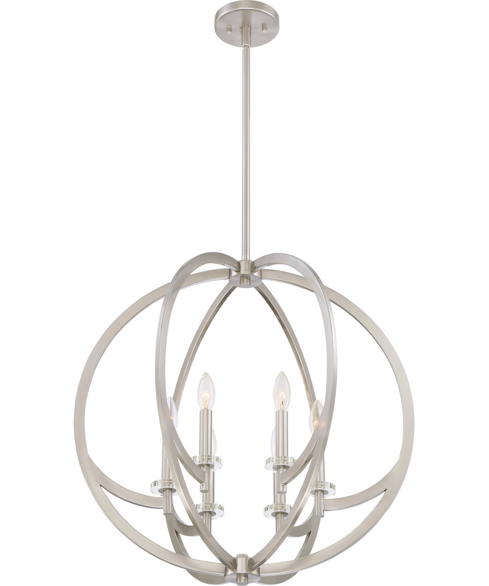 Orion 6-light Pendant Brushed Nickel