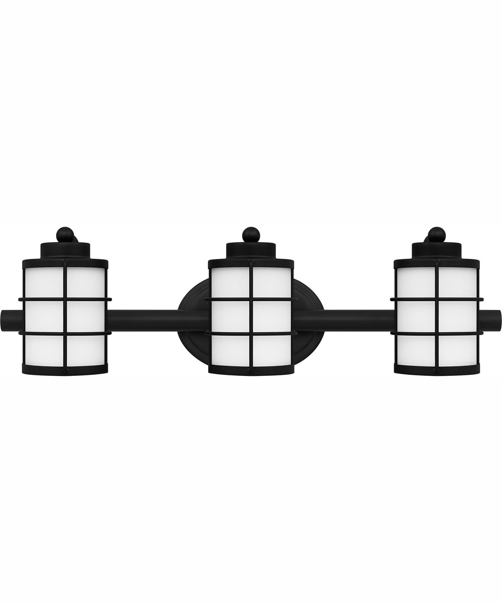 Hazlett Large 3-light Bath Light Matte Black