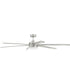 72" Chilz 1-Light Ceiling Fan (Blades Included) Painted Nickel