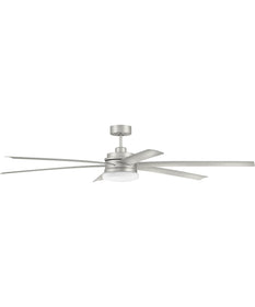 72" Chilz 1-Light Ceiling Fan (Blades Included) Painted Nickel