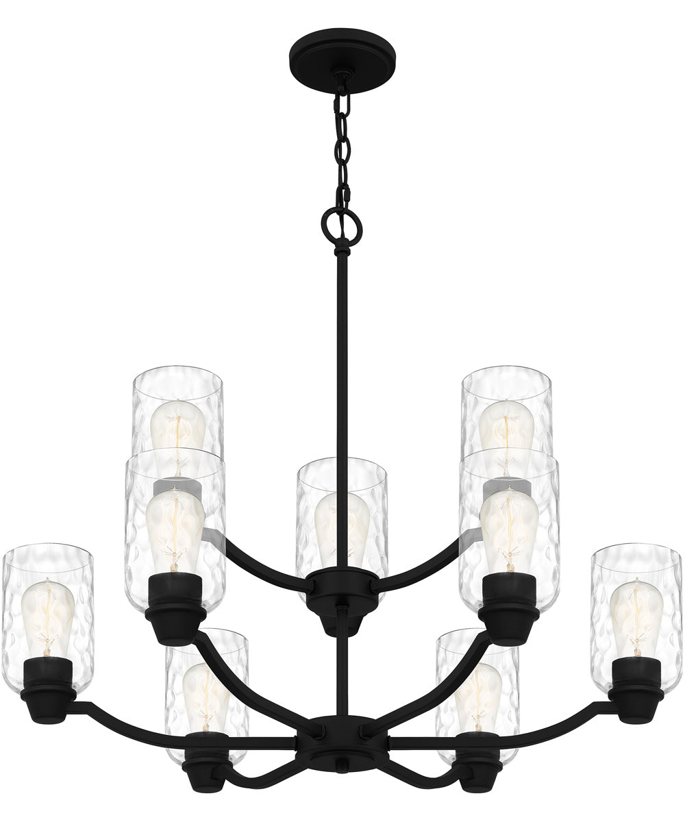 Acacia 9-light Chandelier Matte Black