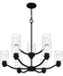 Acacia 9-light Chandelier Matte Black