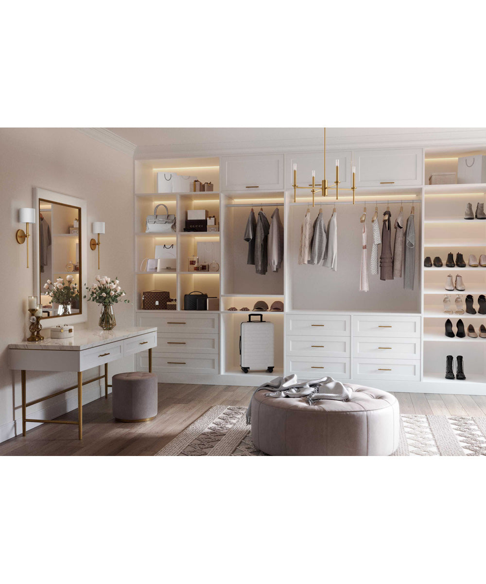 Elara 4-Light New Traditional  Chandelier Light Vintage Brass