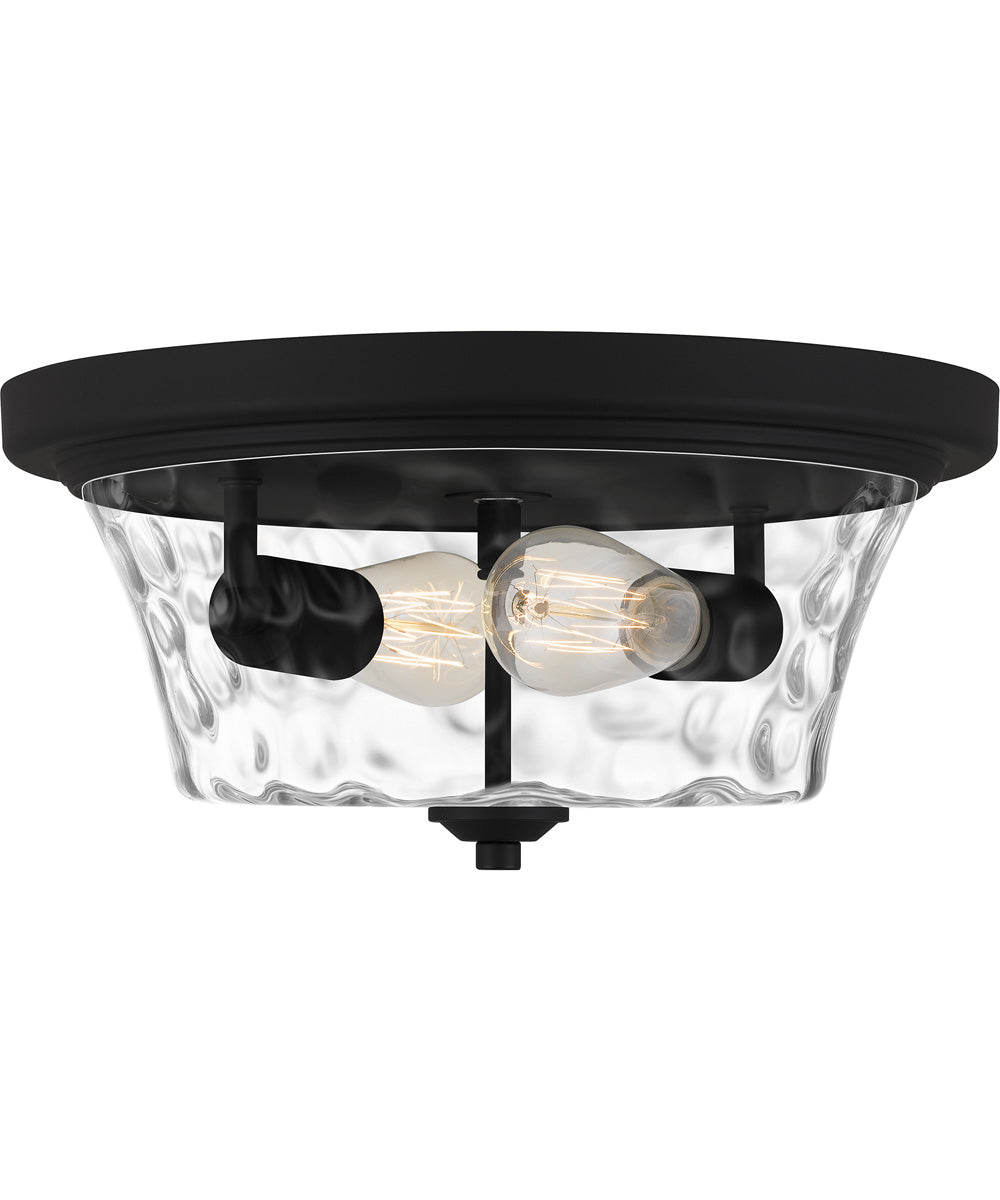 Acacia 2-light Flush Mount Matte Black