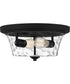 Acacia 2-light Flush Mount Matte Black