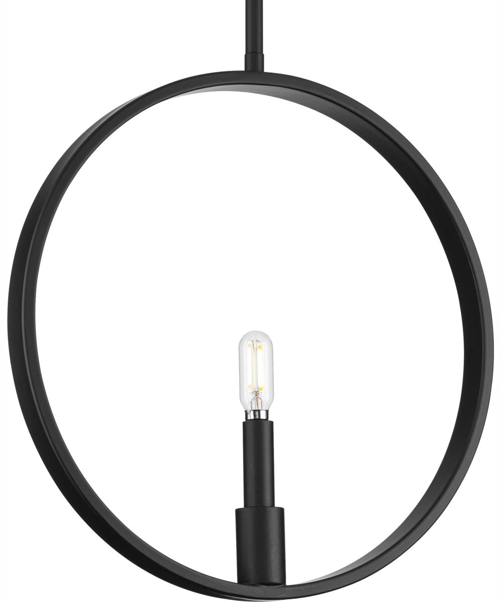 Breckenridge 1-Light Rustic Farmhouse Pendant Matte Black