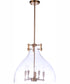 Chardonnay 5-Light Pendant Satin Brass