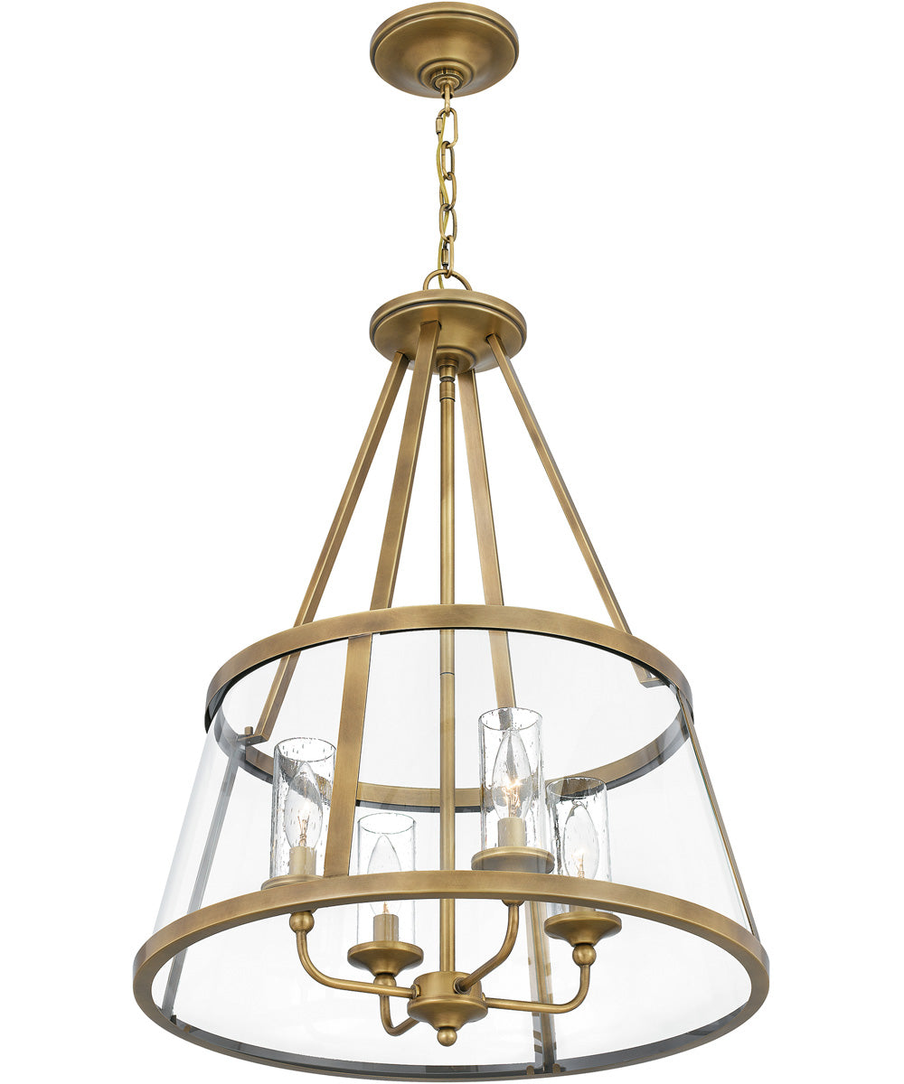 Barlow 4-light Pendant Weathered Brass