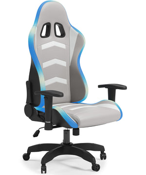 Lynxtyn Home Office Swivel Desk Chair White/Gray