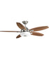 Graceful 54" 5 Blade Fan w/ LED Light Brushed Nickel