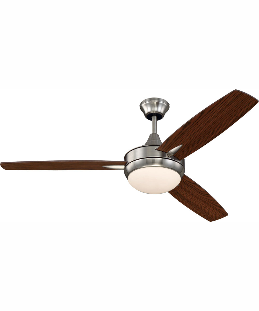 52" Targas 1-Light Ceiling Fan Brushed Polished Nickel